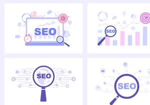 18 SEO Engine Optimization Vector Illustration