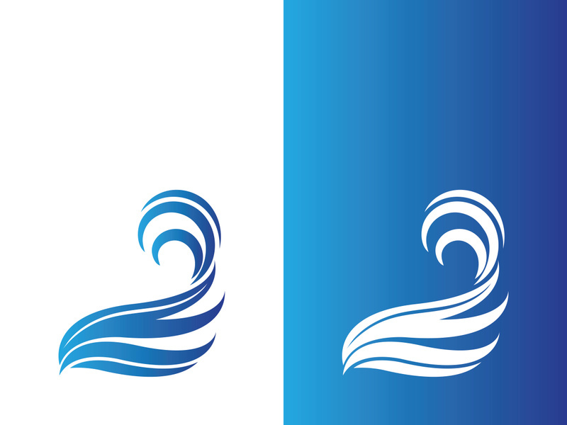 Wave beach vector illustration design logo