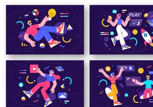 9 Virtual Reality Metaverse Illustration