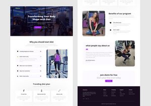 Dietin - Fitness Website Landing Page design