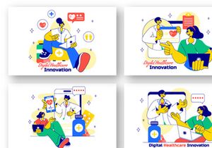10 Digital Healthcare Innovation Illustration