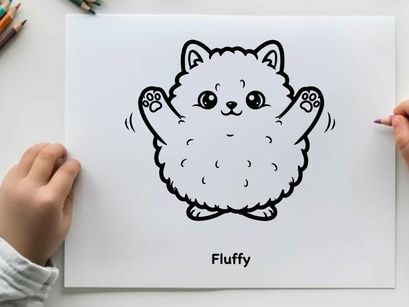 Cute fluffy white cartoon sheep smiling vector illustration