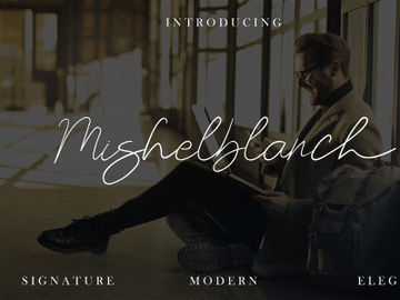 Mishelblanch - Signature Handwritten Font preview picture