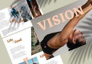 WELLNESTIA | Yoga Modern Retro Pastel PowerPoint Template