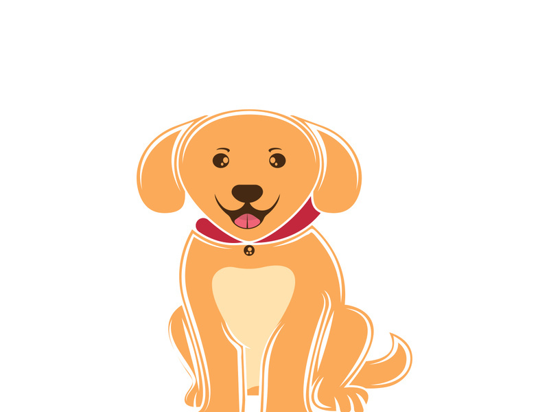 Dog logo vector design icon illustration template