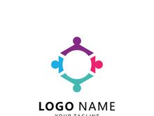 Community and adoption care Logo vector icon template