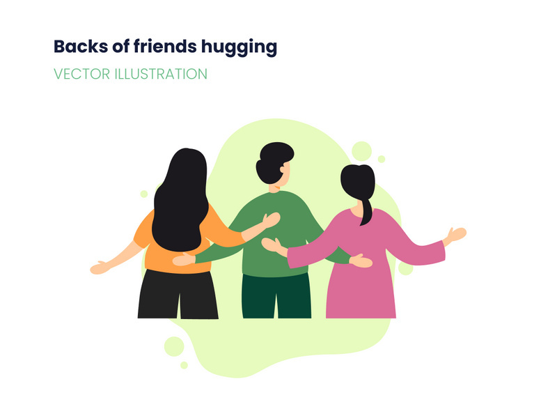 Friends hugging