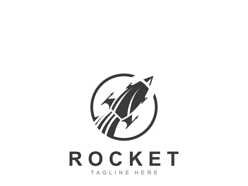 Rocket Logo Design template technology Design Concept, Creative Symbol