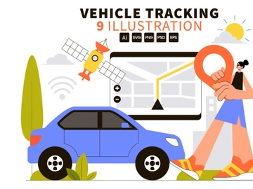 9 Smart Vehicle Tracking Illustration preview picture