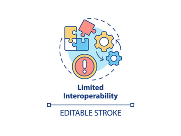 Limited interoperability concept icon preview picture