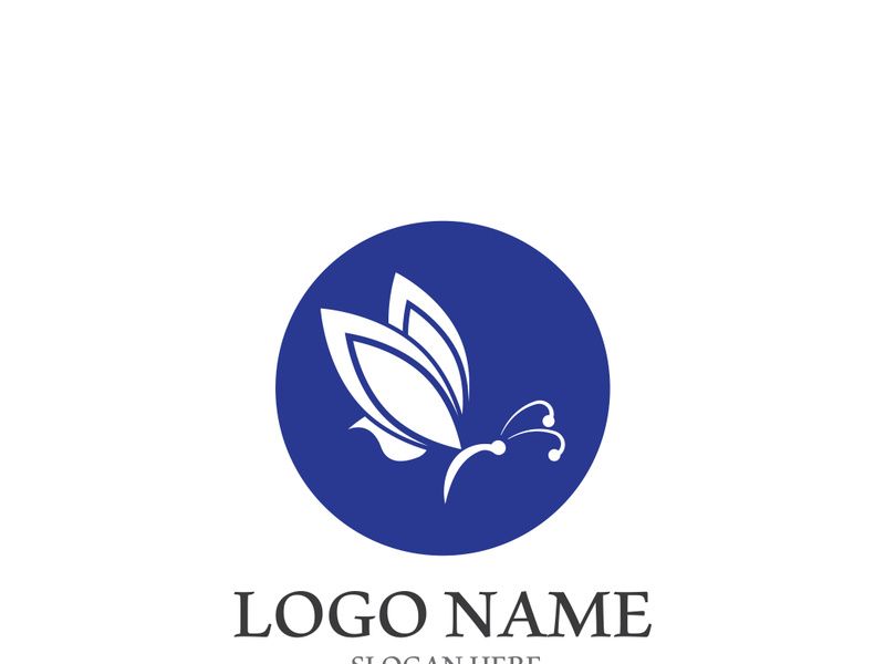 Fresh lavender flower logo vector flat design