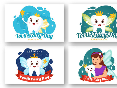 12 National Tooth Fairy Day Illustration