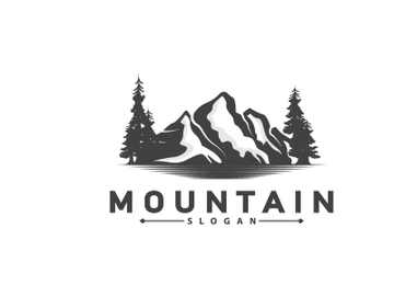 Mountain Logo, Nature Landscape Vector, Premium Elegant Simple Design preview picture