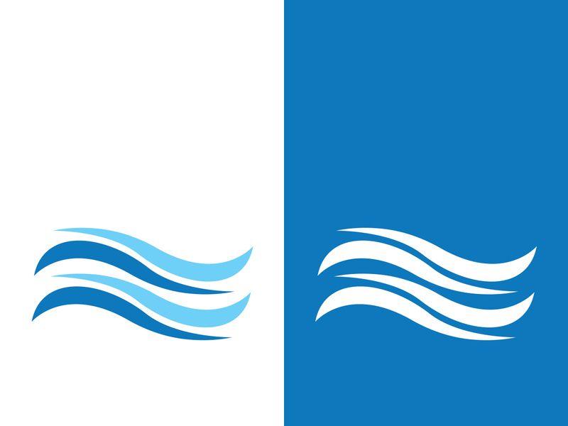 Wave beach vector illustration design logo