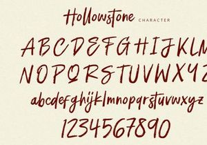 Hollowstone - Brush Font