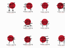 Torii Gate Logo, Japanese Building Design, China Icon Vector, Illustration Template icon