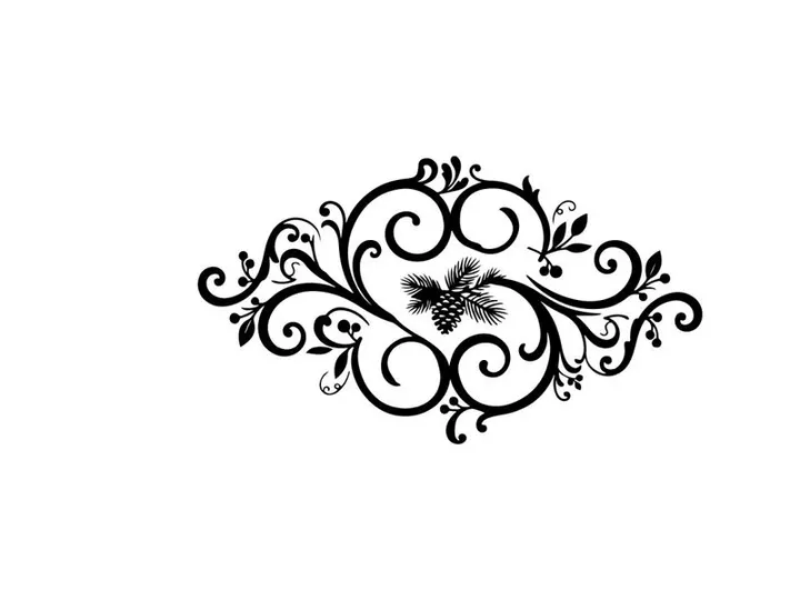 Elegant Christmas Ornament with Snowflake and Swirling Design