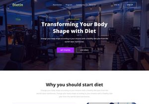 Dietin - Fitness Website Landing Page design