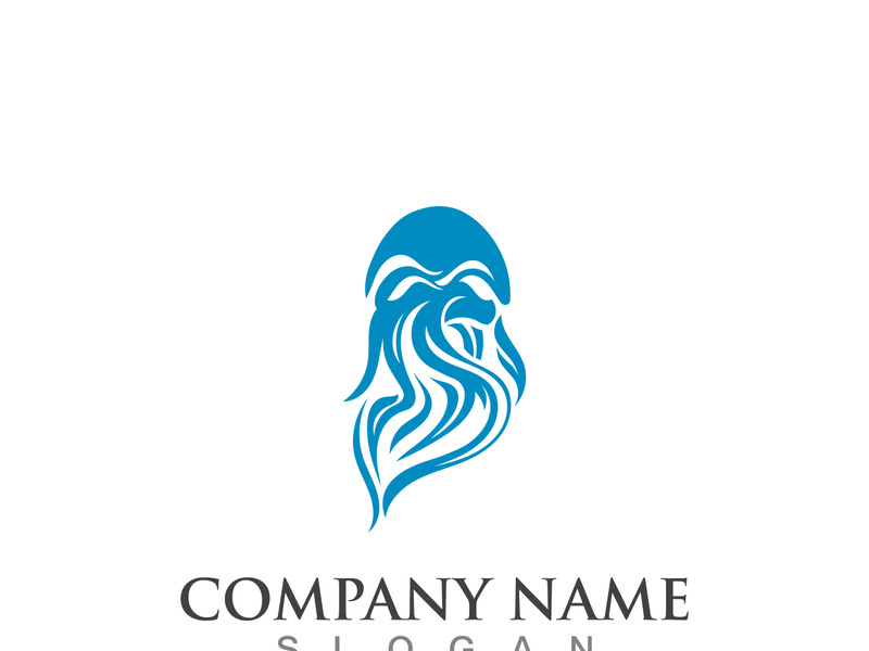 Jellyfish icon illustration design, simple logo template vector