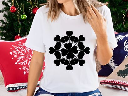 Black floral mandala seamless pattern vector design art