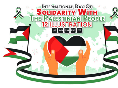 12 Day of Solidarity with the Palestinian People Illustration