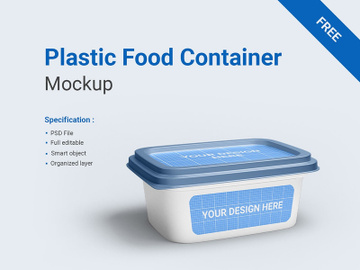 Free Plastic Food Container Mockup preview picture