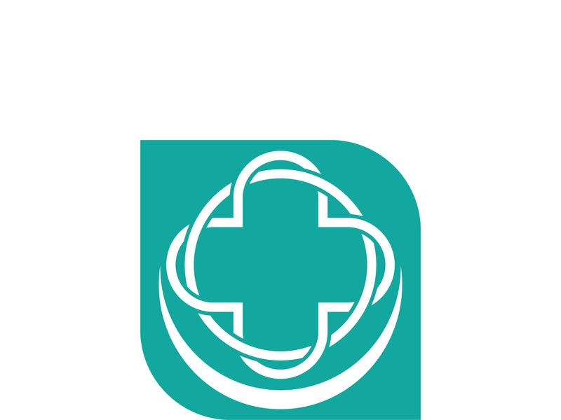 Health medical logo template vector illustration design