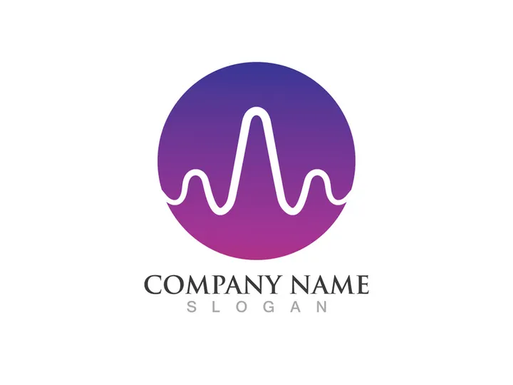 Sound wave equalizer logo vector