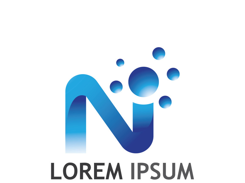 initial letter N logo with modern concept.