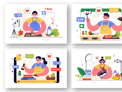 10 Cooking Vlog Illustration