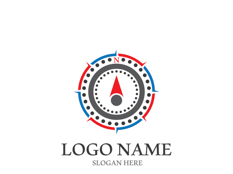 Compass logo template vector icon illustration design
