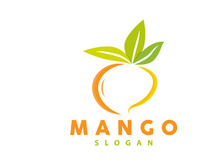 Mango Logo, Fruit Design Simple Minimalist Style
