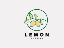 Lemon Logo, Luxurious Elegant Minimalist Design