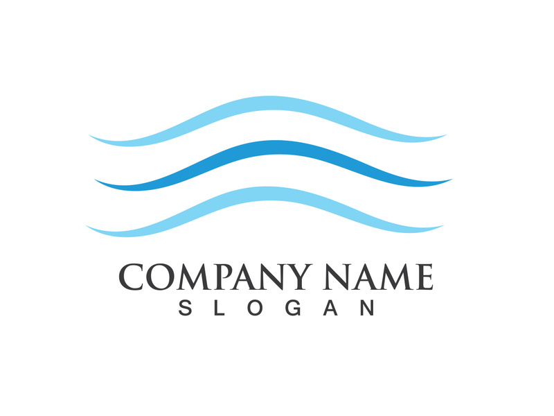 Wave water beach logo