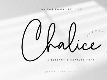 Chalice - Signature Font preview picture