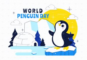 10 Ilustrações do Dia Mundial do Pinguim