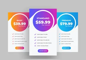Pricing Table UI Elements Design Ver-9