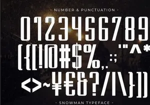 Snowman - Condensed Sans Serif