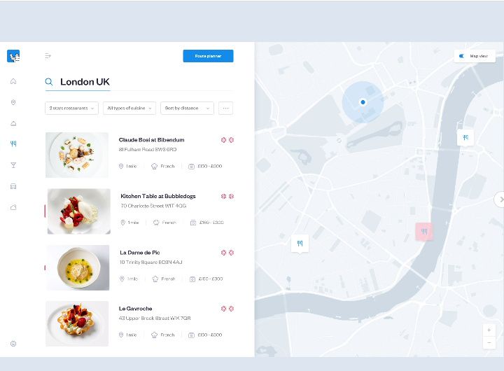 Via Michelin concept - Restaurant details page