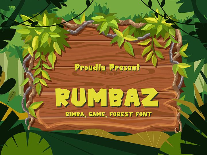 Rumbaz - Rimba, Forest, Game Font