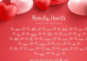 Beauty Hearts - Modern Calligraphy Font
