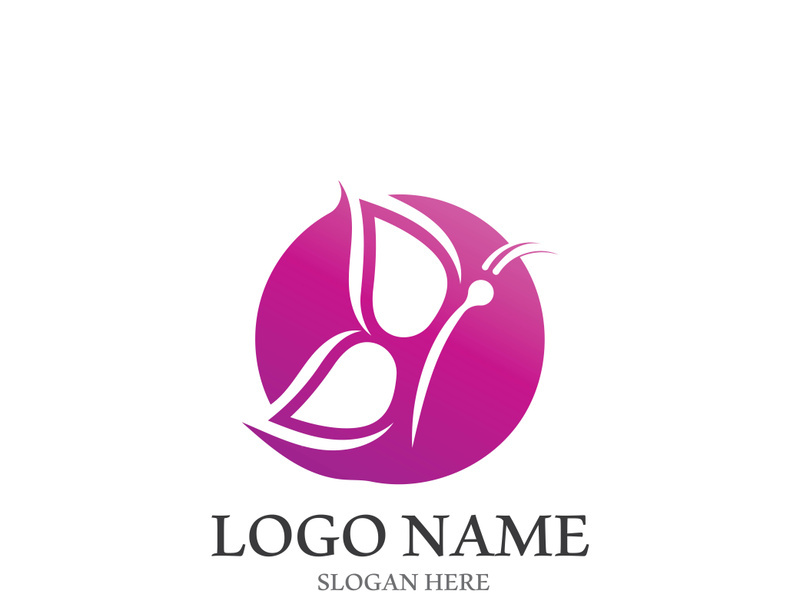Butterfly logo icon vector design illustration