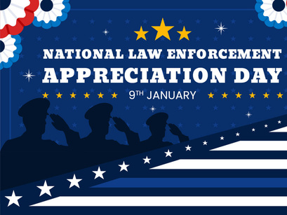 11 Law Enforcement Appreciation Day Illustration