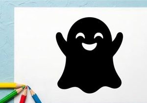 Cute Halloween Ghost Illustration for Kids and Holiday Decor