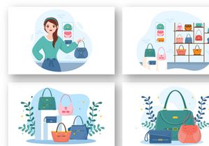 11 Handbag Store Design Illustration