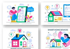 10 Smart Home Devices Illustration