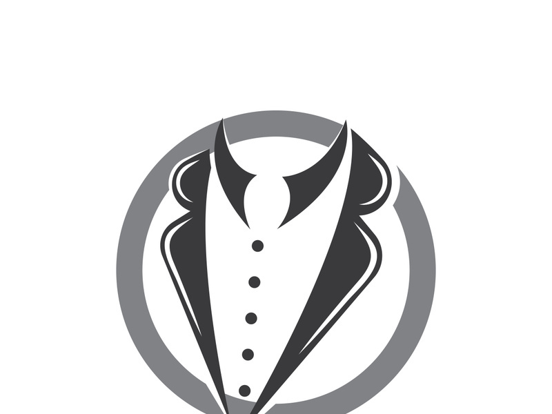 Classic tie icon and suit fashion man logo design