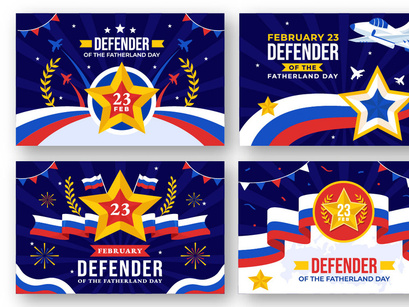 16 Defender of the Fatherland Day of Russia Illustration