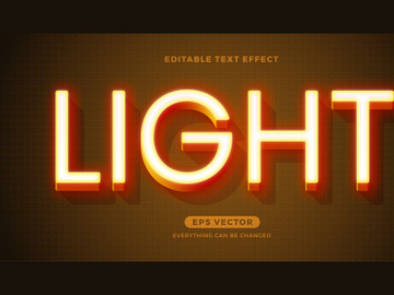 Light editable text effect style vector preview picture