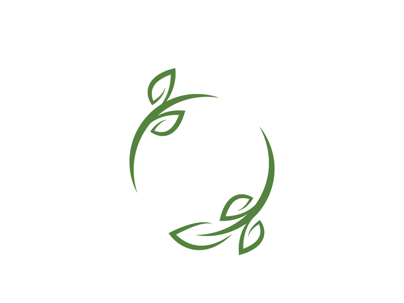 Logos of green Tree leaf ecology